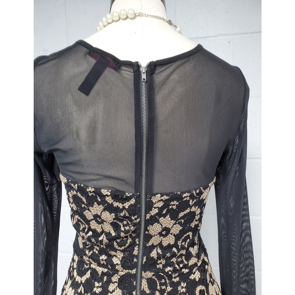 Material Girl dress black/tan lance color size M - Picture 4 of 16